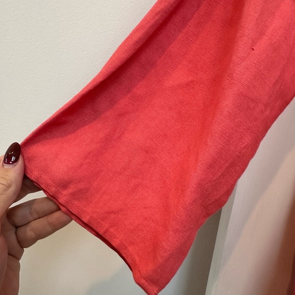 Talbots Salmon Coral Linen Blend Lightweight Blazer Jacket Plus Size 20 - Picture 4 of 11